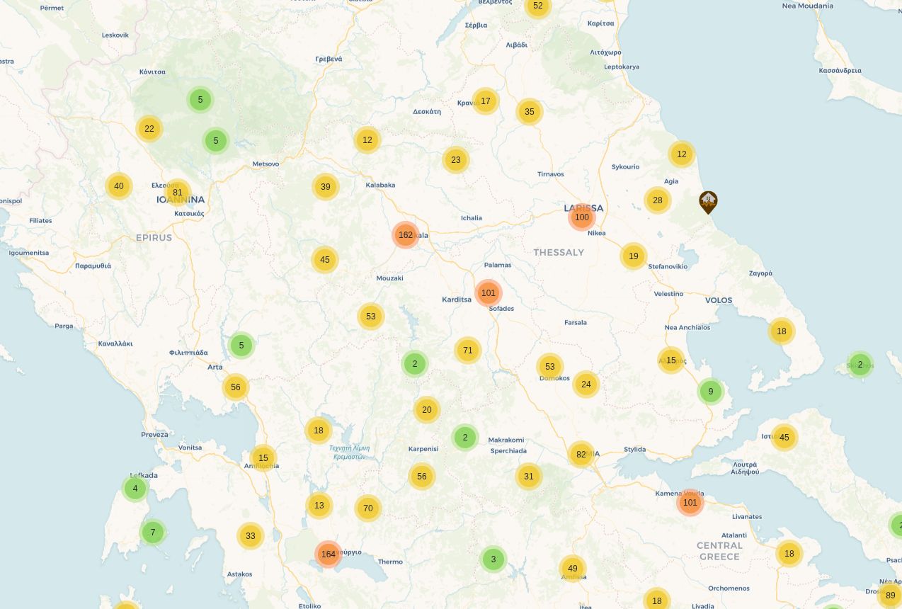 Χάρτης ασφαλών σημείων συγκέντρωσης