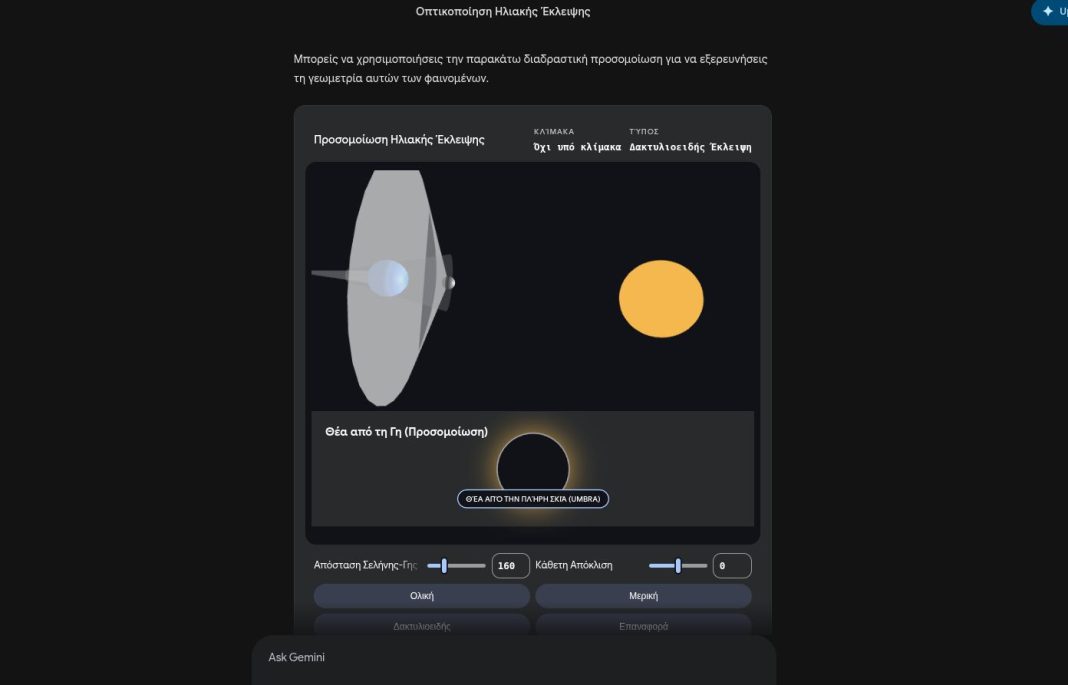 Google Gemini: Διαδραστικές προσομοιώσεις στο Pro μοντέλο