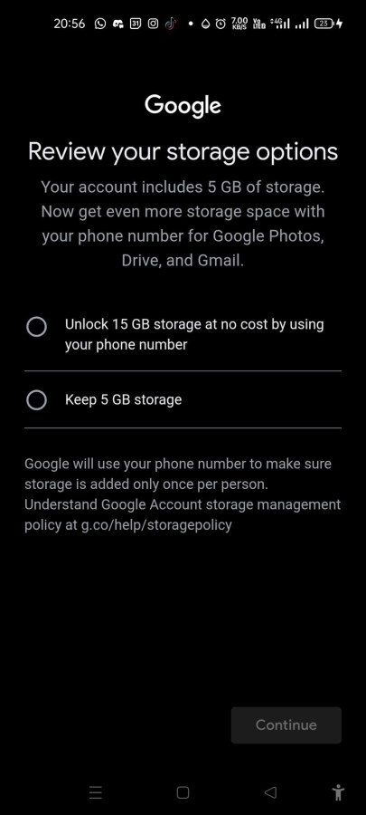 Google 5GB