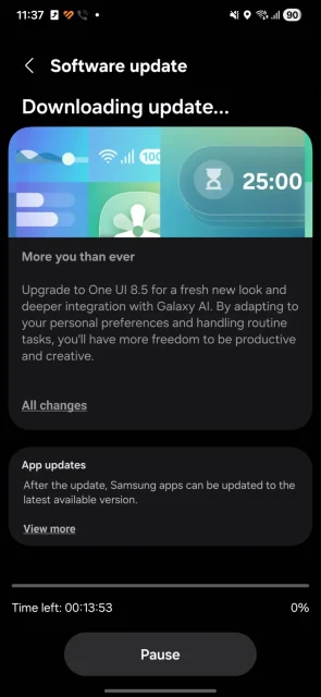 One UI 8.5 Galaxy S24