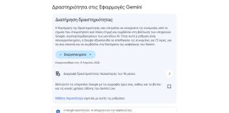 Δραστηριότητα στις Εφαρμογές Gemini