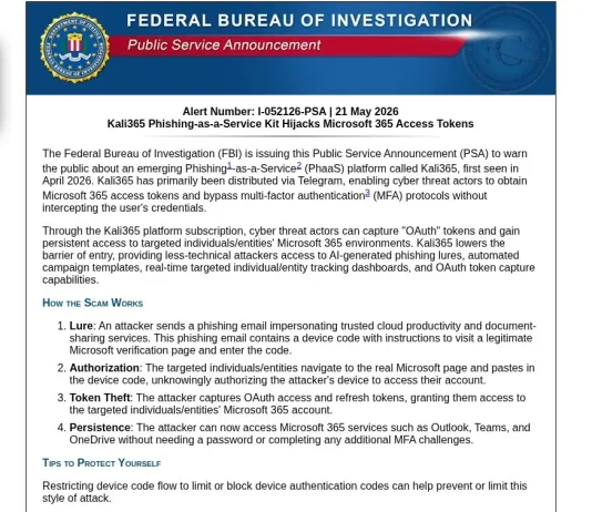 Σημαντική προειδοποίηση του FBI: To Kali365 χακάρει χωρίς κωδικό! Kali365