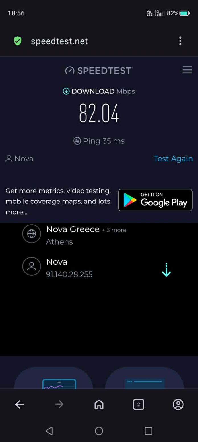 Πολύ χαμηλές ταχύτητες αυτή τη στιγμή στη Nova - Techmaniacs
