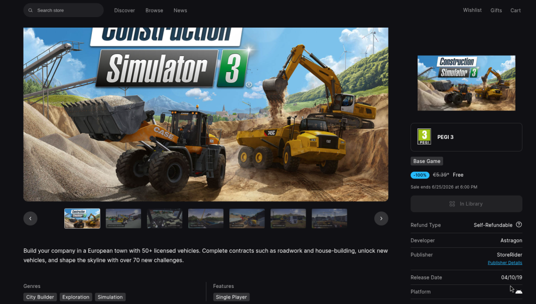 epic 1 Construction Simulator 3 στο Android