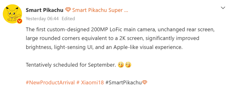 Xiaomi 18 Pro