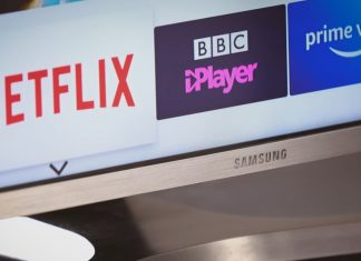 netflix logo in a tv