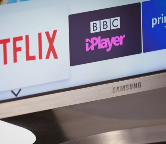 netflix logo in a tv