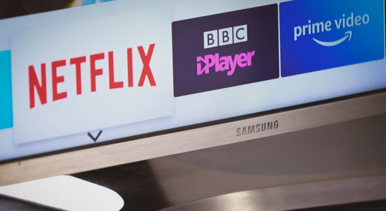 netflix logo in a tv