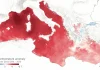 Χάρτης της ESA με τις αποκλίσεις θερμοκρασίας στην επιφάνεια της Μεσογείου τον Ιούνιο