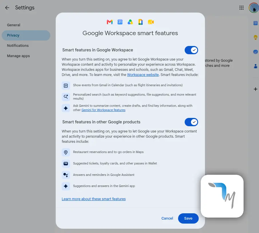 Απενεργοποίηση smart features