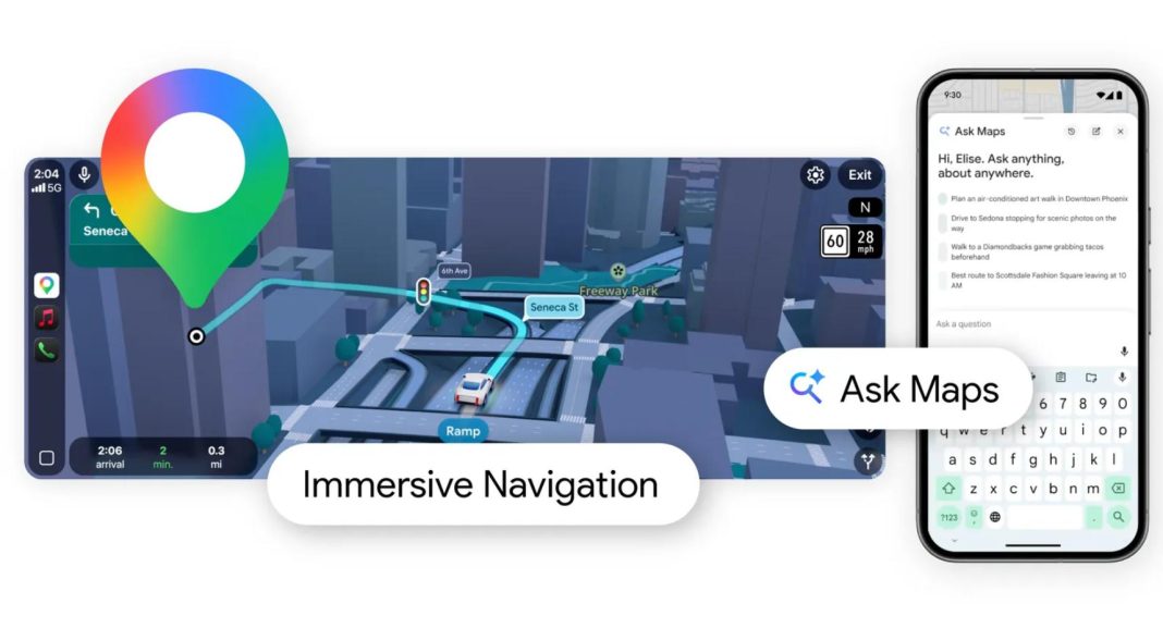 immersive navigation google maps Η φωτογραφία δείχνει το Immersive navigation του Google Maps τη μεγαλύτερη αναβάθμιση στην εφαρμογή χαρτών Google