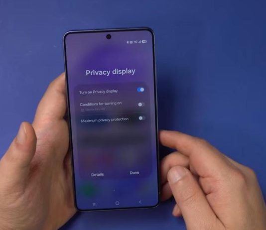 Η φωτογραφία απεικονίζει την Privacy Display του Samsung Galaxy S26 Ultra από το review του techmaniacs.gr.