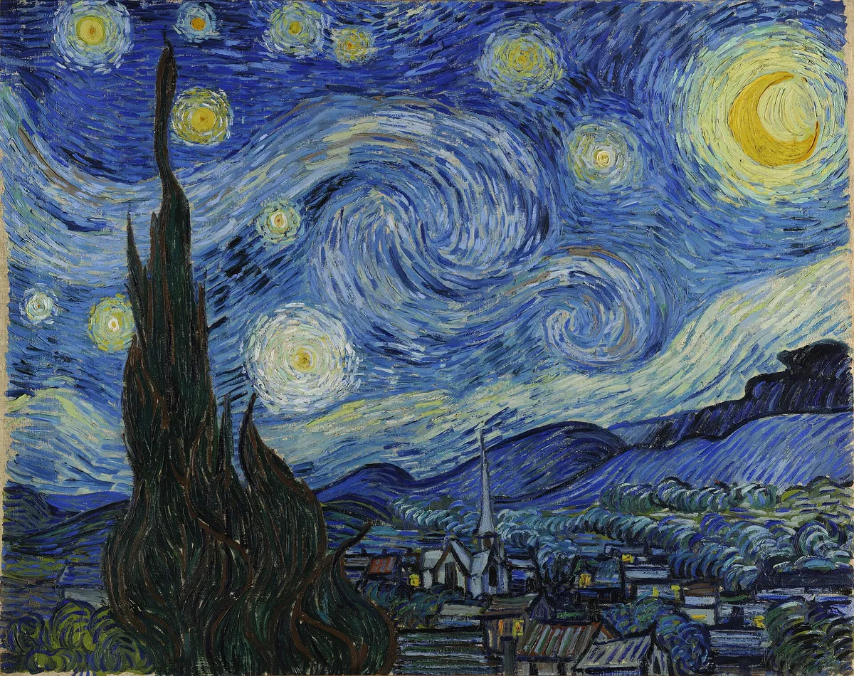 Ο διάσημος πίνακας Έναστρη Νύχτα (The Starry Night) του Βίνσεντ βαν Γκογκ