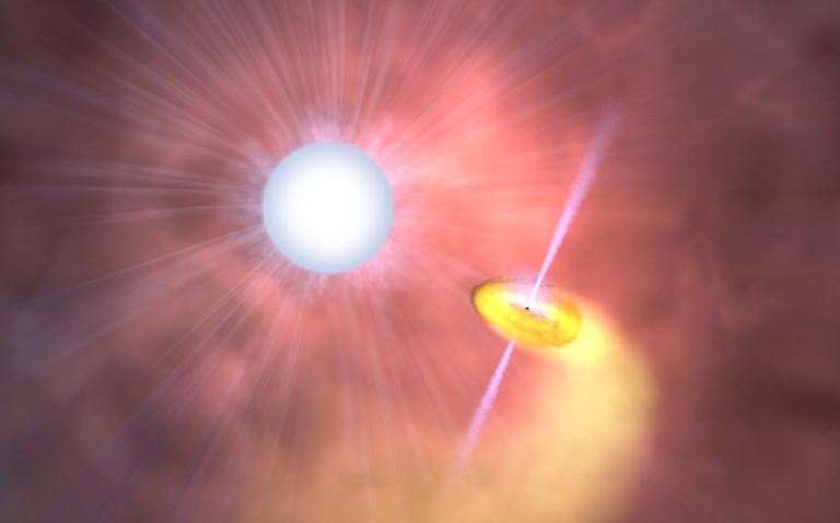 Illustration of the Cygnus X-3 system