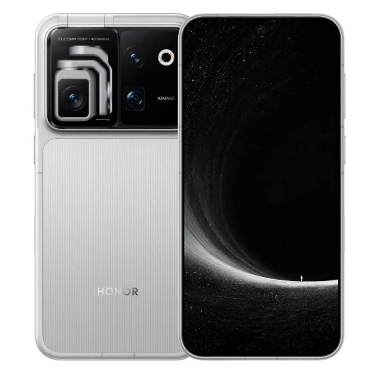 Πρόσοψη και πλάτη του Honor Robot Phone