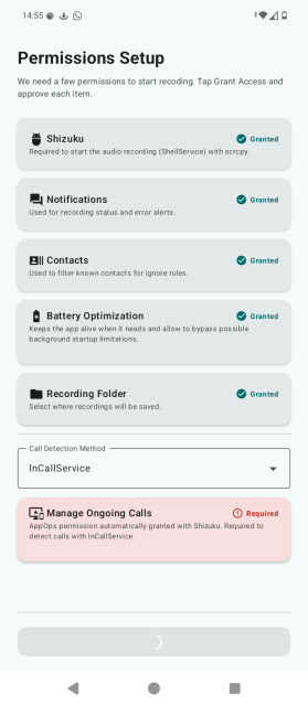 Η εφαρμογή ShizuCallRecorder για εγγραφή κλήσεων στο Android μέσω Shizuku