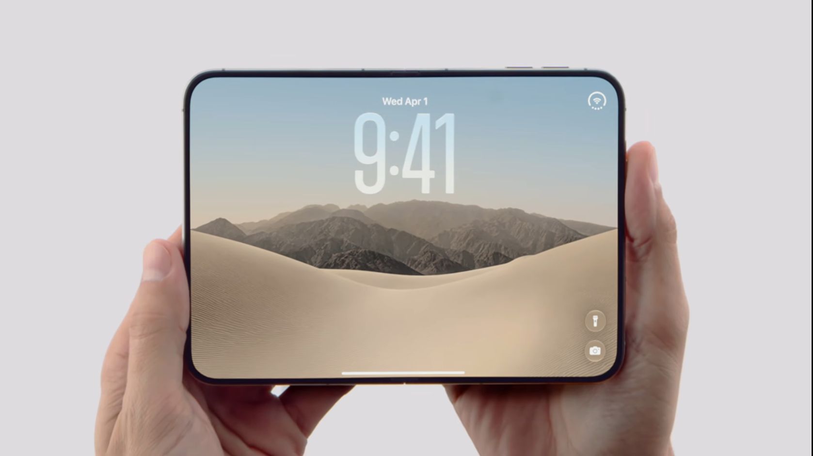 H οθόνη του iPhone Duo ανοιχτή