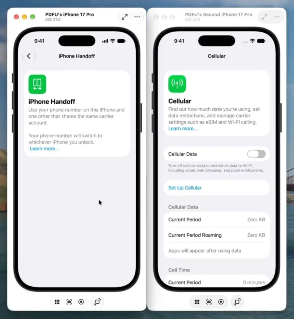 Η εικόνα παρουσιάζει το iPhone Handoff feature και προέρχεται από την beta έκδοση του iOS 27.