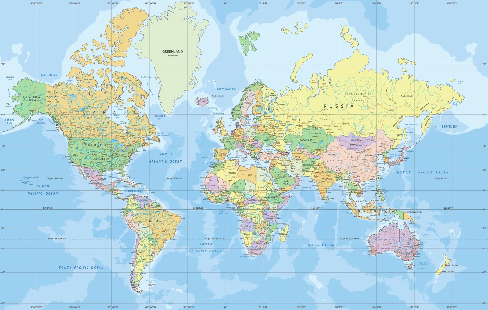 O χάρτης με προβολή Mercator