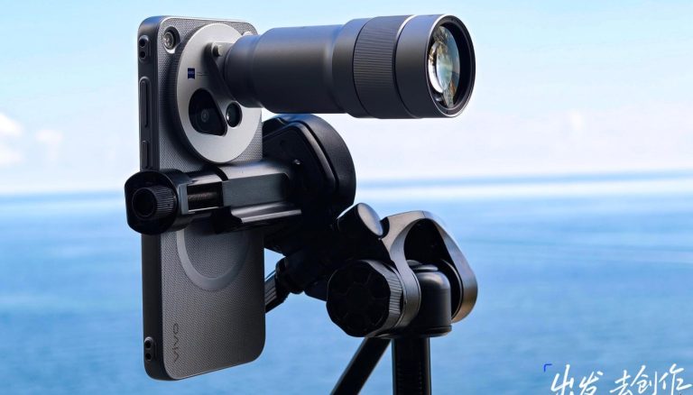 Το Vivo X500 Pro Max με εξωτερικό camera kit και τηλεφακό 400 mm