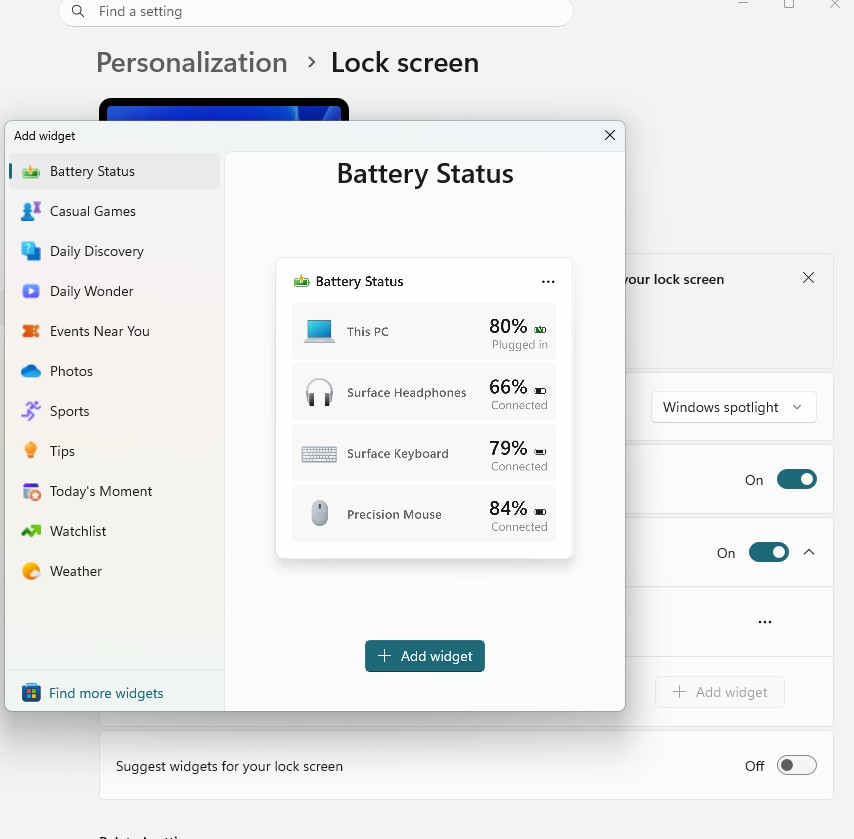 Αυτό είναι το νέο battery status widget, όπως απεικονίζεται στις ρυθμίσεις ενεργοποίησης των widgets. @techmaniacs.gr