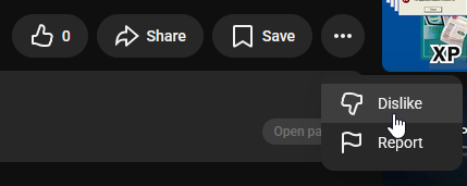 Το κουμπί dislike του YouTube κρύφθηκε στις τρεις τελείες